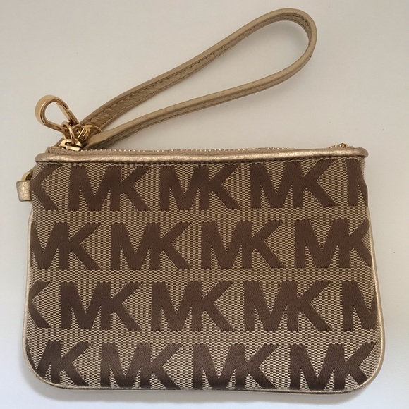 Michael Kors Monogram Wristlet - Gold - Picture 2 of 3